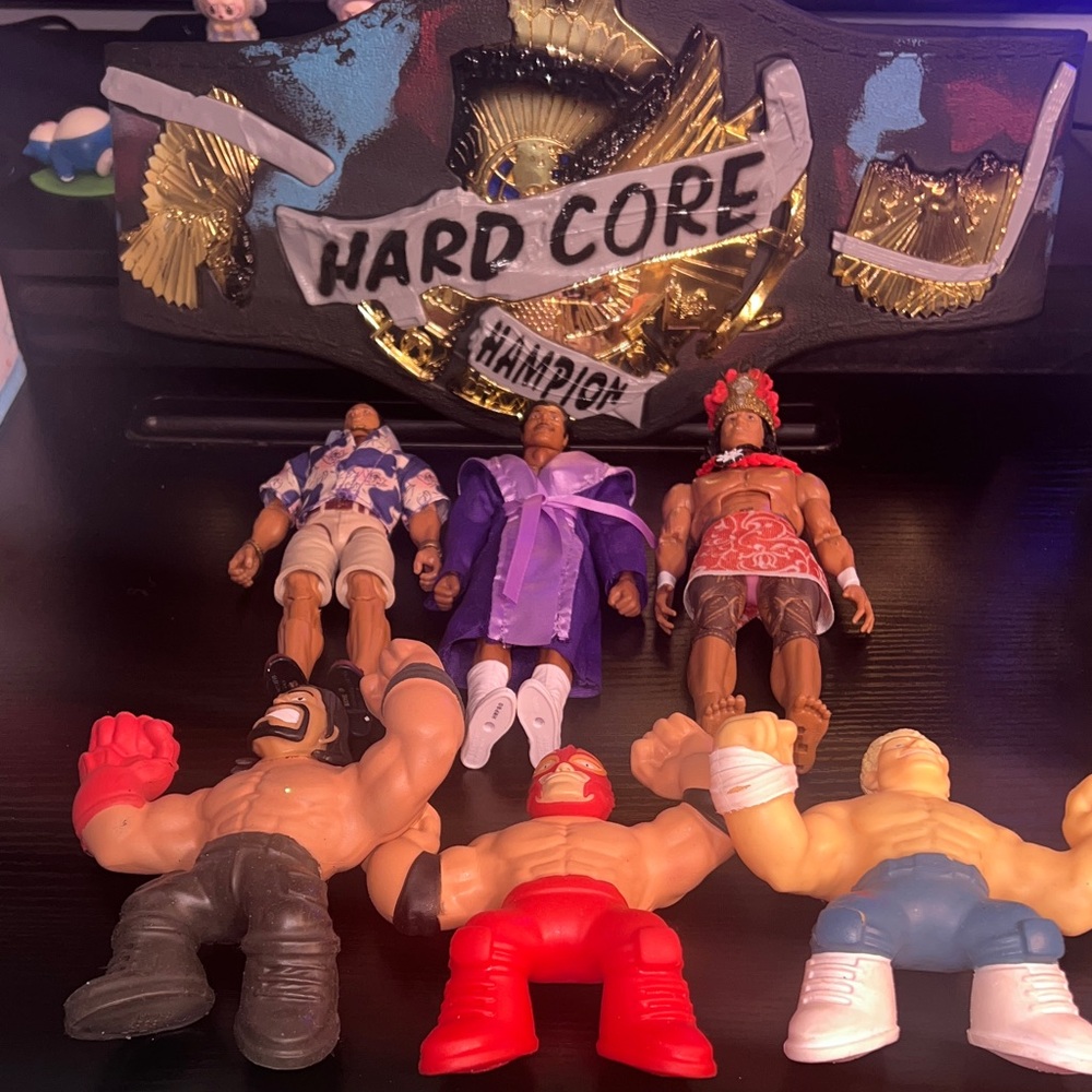 Wrestling Action Figures with Championship Belt